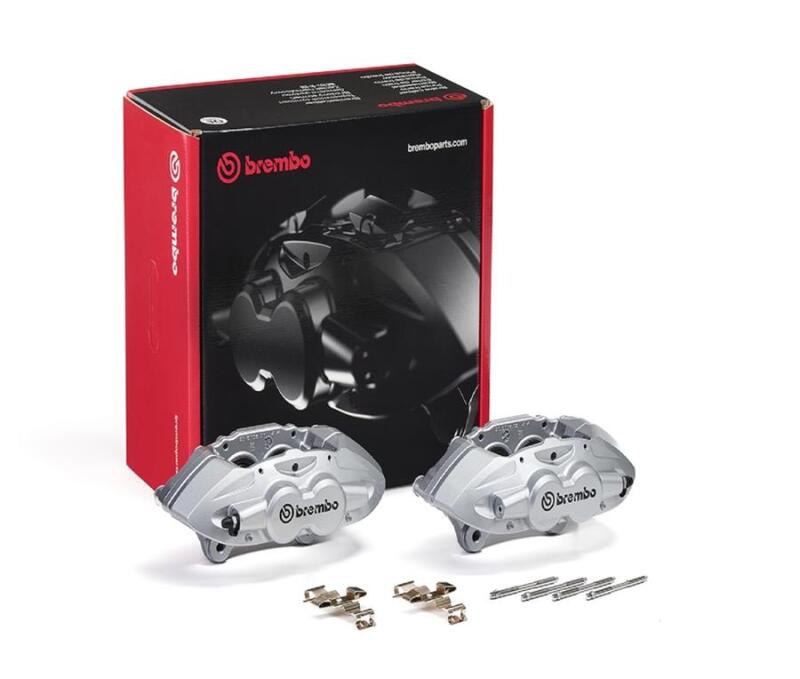 BMW M4 Brake Calipers - Front - Brembo OE - X-Style - Silver - `17-`20
